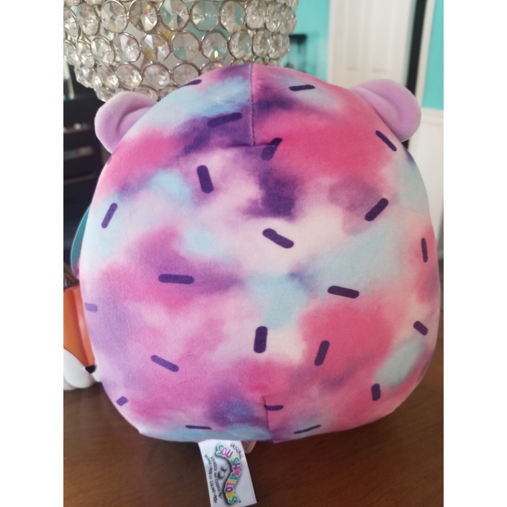 NWT Squishmallow 2021 8" Yasmin the Pink Purple Blue Tie Dye Hedgehog Sprinkles - Picture 3 of 4